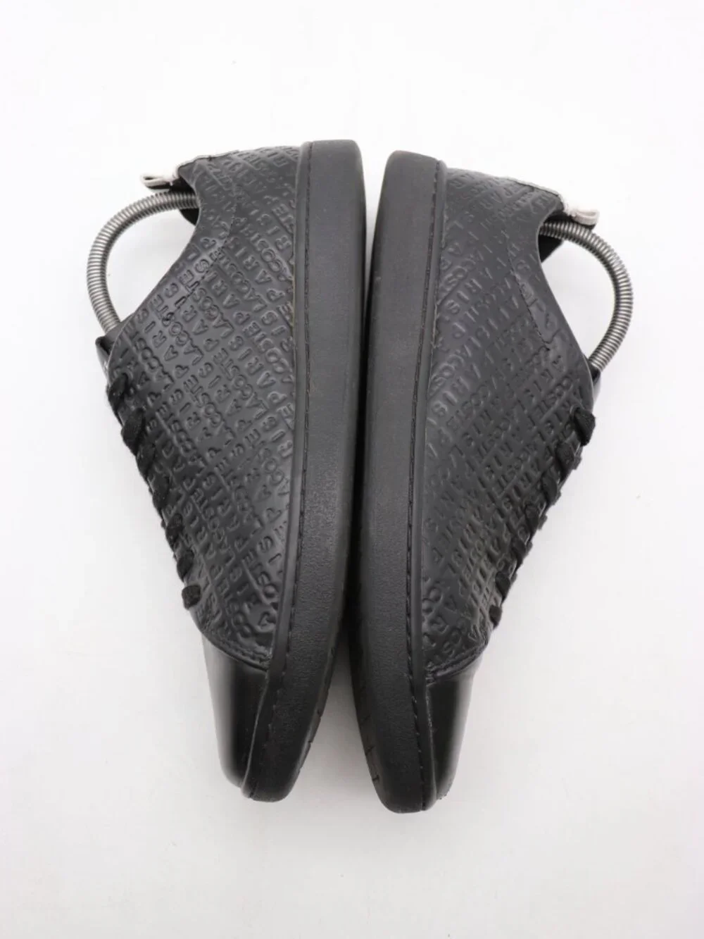 Lacoste Carnaby Evo Men's Size 8 Black Leather Sneakers Lace Up